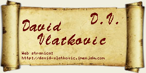 David Vlatković vizit kartica